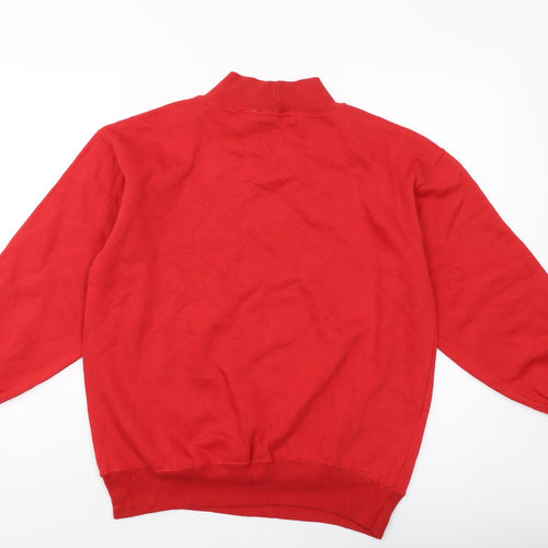 Alison Craig Womens Red Polyester Pullover Sweatshirt Size S Pullover