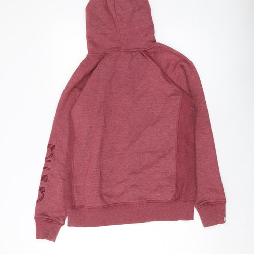 Animal Womens Red Cotton Full Zip Hoodie Size 12 Zip