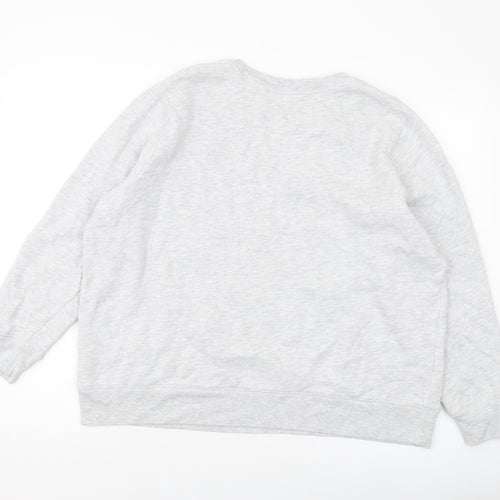 Marks and Spencer Womens Grey Cotton Pullover Sweatshirt Size 22 Pullover