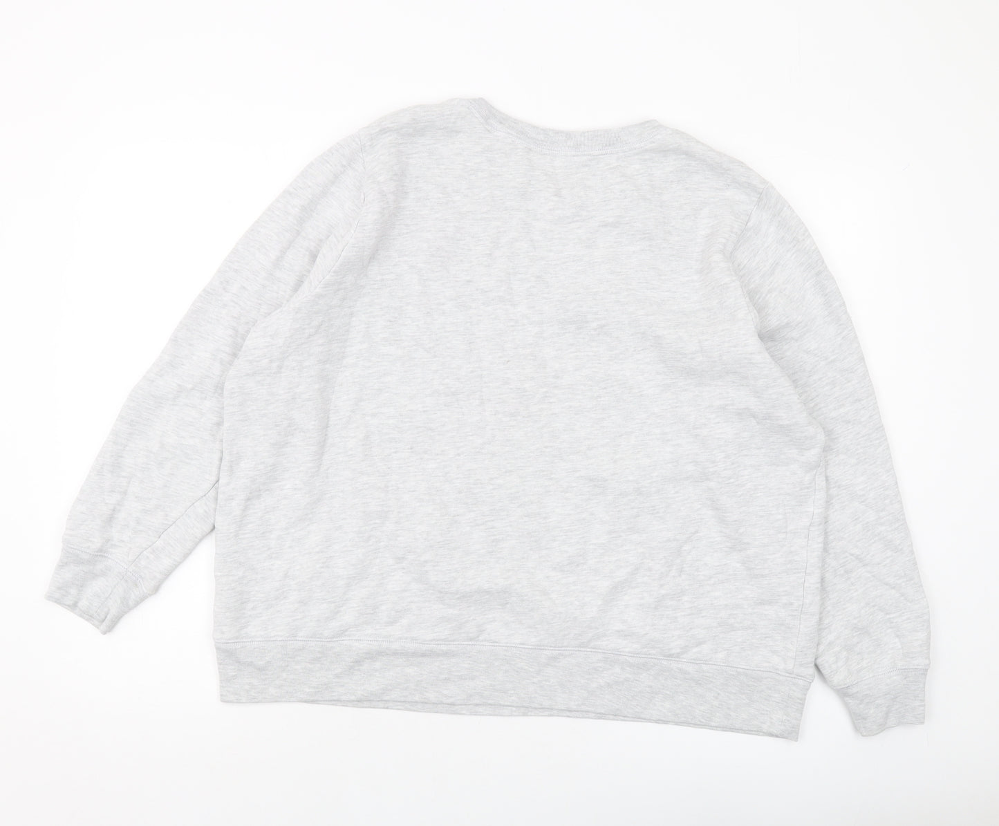 Marks and Spencer Womens Grey Cotton Pullover Sweatshirt Size 22 Pullover