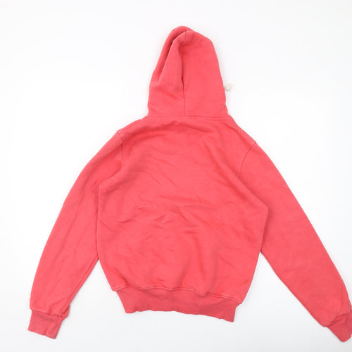 Converse Womens Orange Cotton Pullover Hoodie Size S Pullover