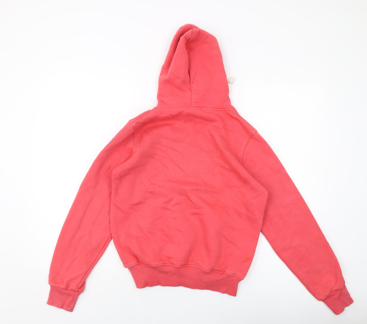 Converse Womens Orange Cotton Pullover Hoodie Size S Pullover