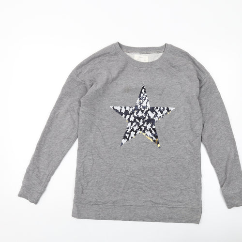 NEXT Womens Grey Cotton Pullover Sweatshirt Size XS Pullover