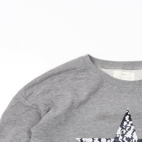 NEXT Womens Grey Cotton Pullover Sweatshirt Size XS Pullover
