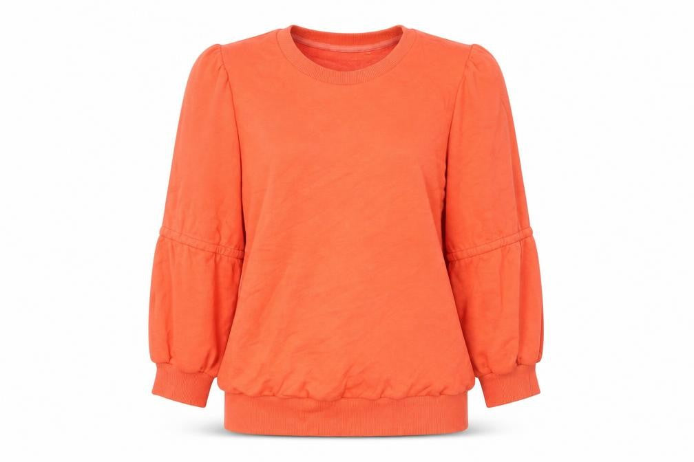 Kaffe Womens Orange Cotton Pullover Sweatshirt Size XL Pullover