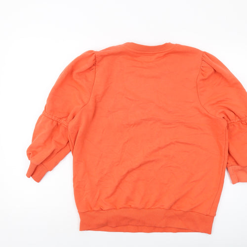 Kaffe Womens Orange Cotton Pullover Sweatshirt Size XL Pullover