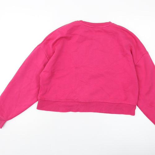 Disney Womens Pink Cotton Pullover Sweatshirt Size 10 Pullover - Mickey Mouse