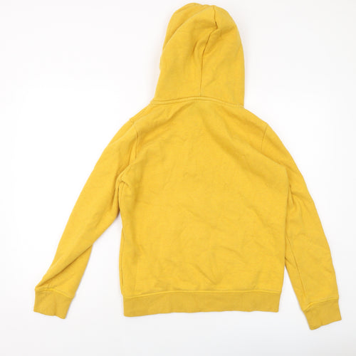 Superdry Womens Yellow Cotton Full Zip Hoodie Size 12 Zip