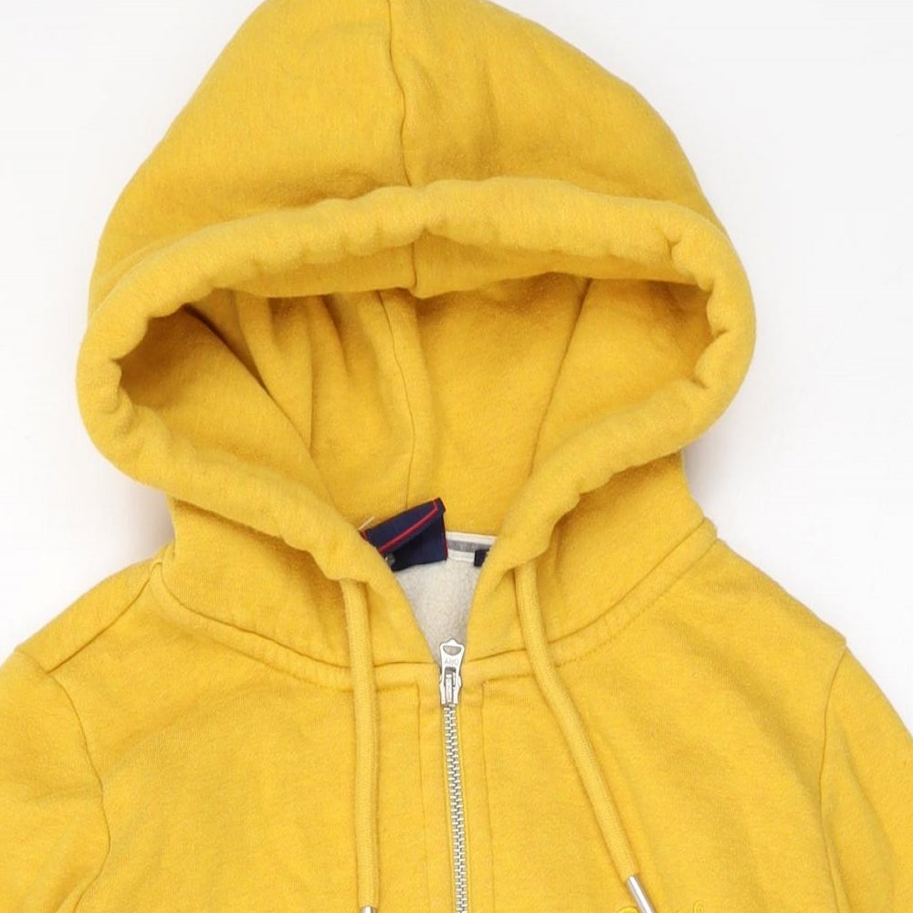 Superdry Womens Yellow Cotton Full Zip Hoodie Size 12 Zip