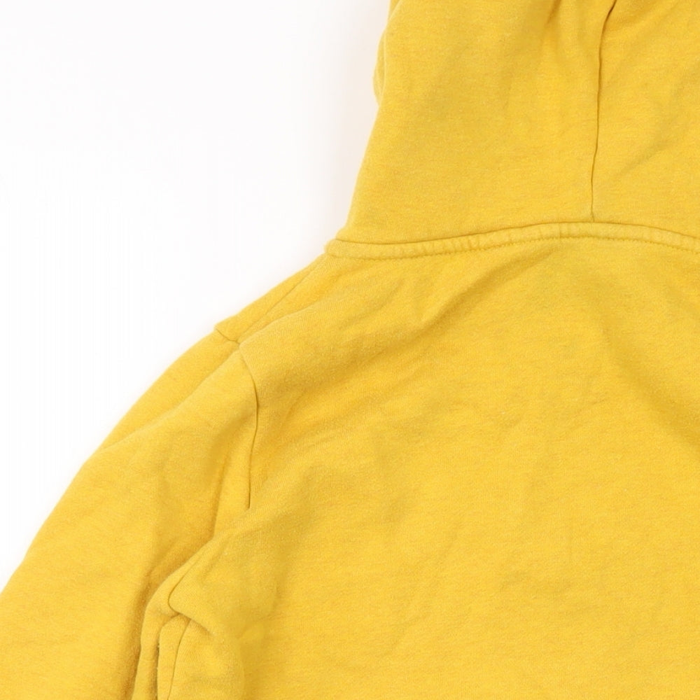 Superdry Womens Yellow Cotton Full Zip Hoodie Size 12 Zip