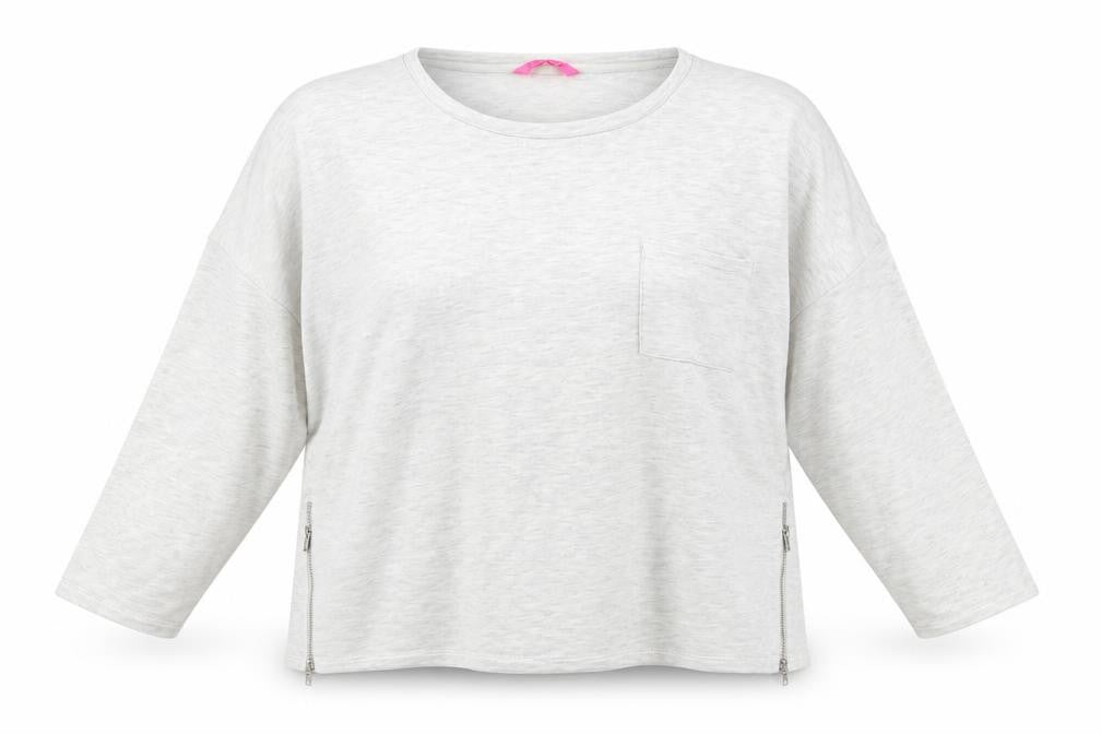 Front view of Marks & Spencer women’s green cotton pullover sweatshirt, size UK 18, pullover