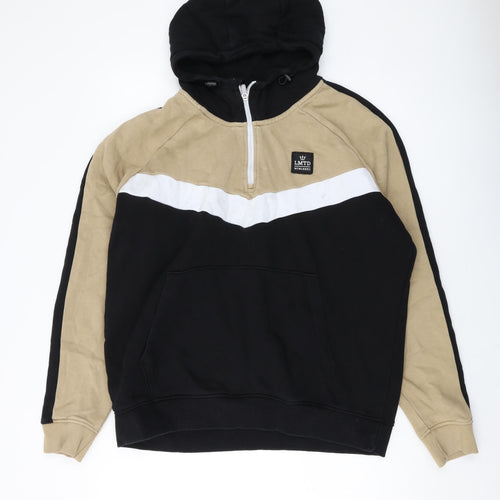 NEXT Mens Black Cotton Pullover Hoodie Size L