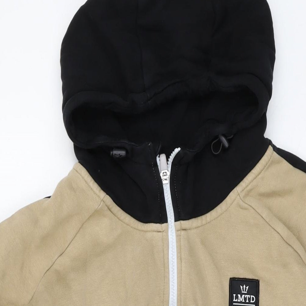 NEXT Mens Black Cotton Pullover Hoodie Size L