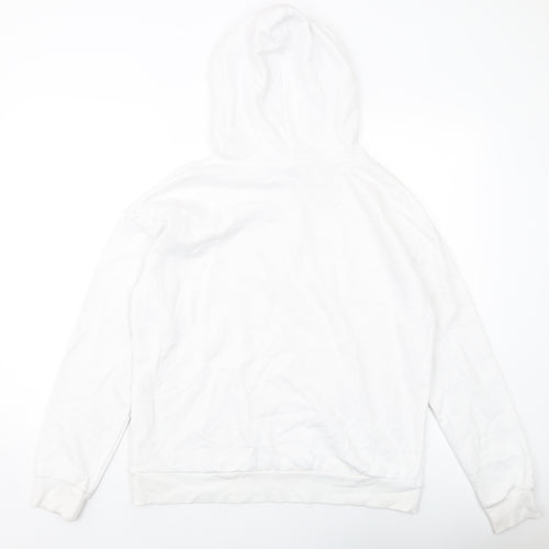 Disney Womens White Cotton Pullover Hoodie Size S Pullover