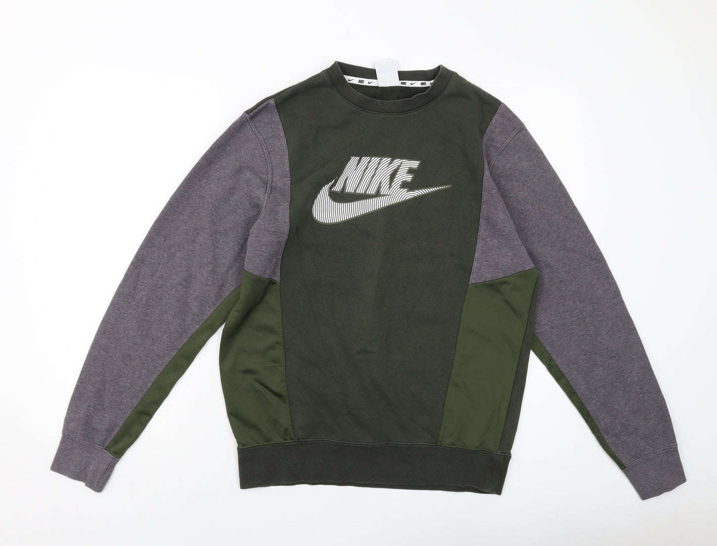 Nike Mens Green Cotton Pullover Sweatshirt Size S