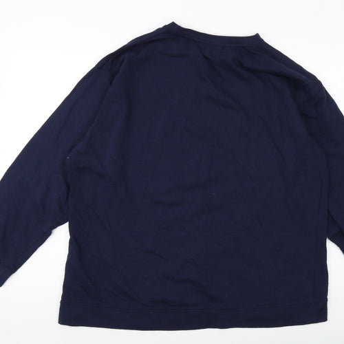 9th Avenue Womens Blue Cotton Pullover Sweatshirt Size XL Pullover