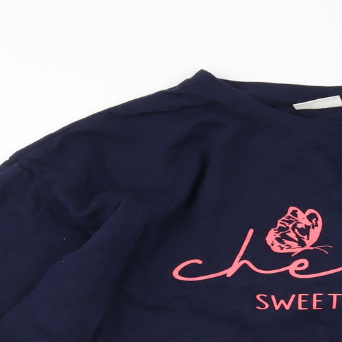 9th Avenue Womens Blue Cotton Pullover Sweatshirt Size XL Pullover