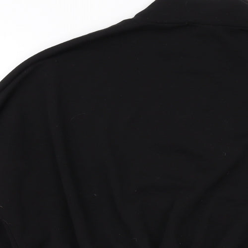 Missguided Womens Black Polyester Pullover Sweatshirt Size 12 Zip