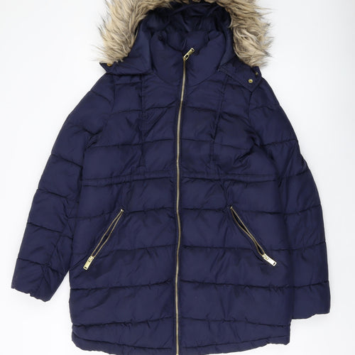 H&M Womens Blue Jacket Size S Zip