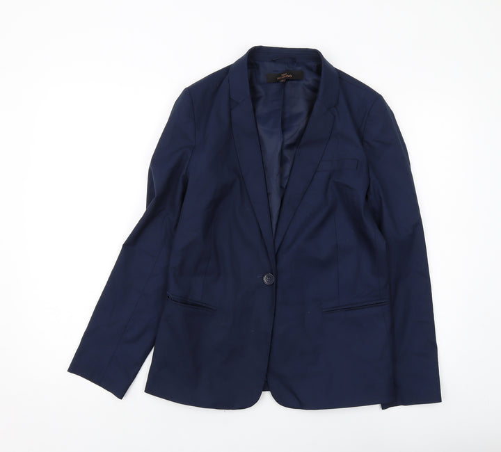 NEXT Womens Blue Jacket Size 10 Button