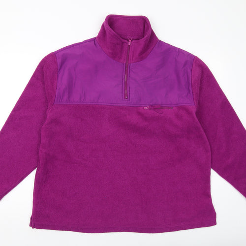 Bonmarche Womens Purple Polyester Pullover Sweatshirt Size XL Zip