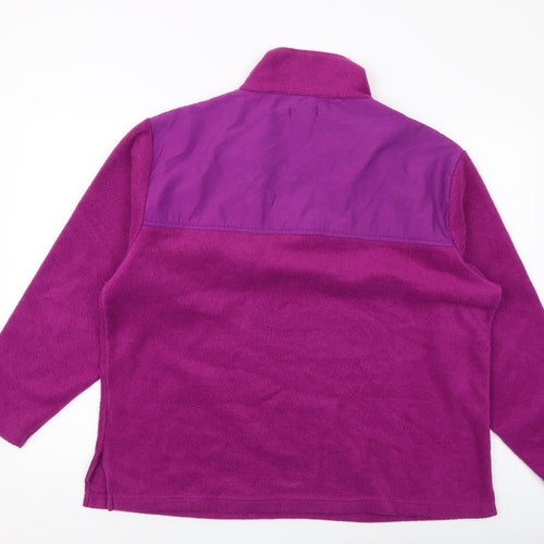 Bonmarche Womens Purple Polyester Pullover Sweatshirt Size XL Zip