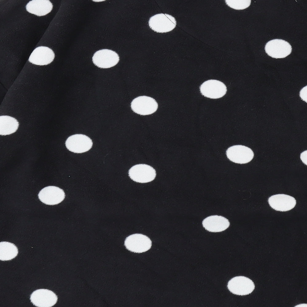 DKNY Womens Black Polka Dot Polyester Pullover Sweatshirt Size L Pullover