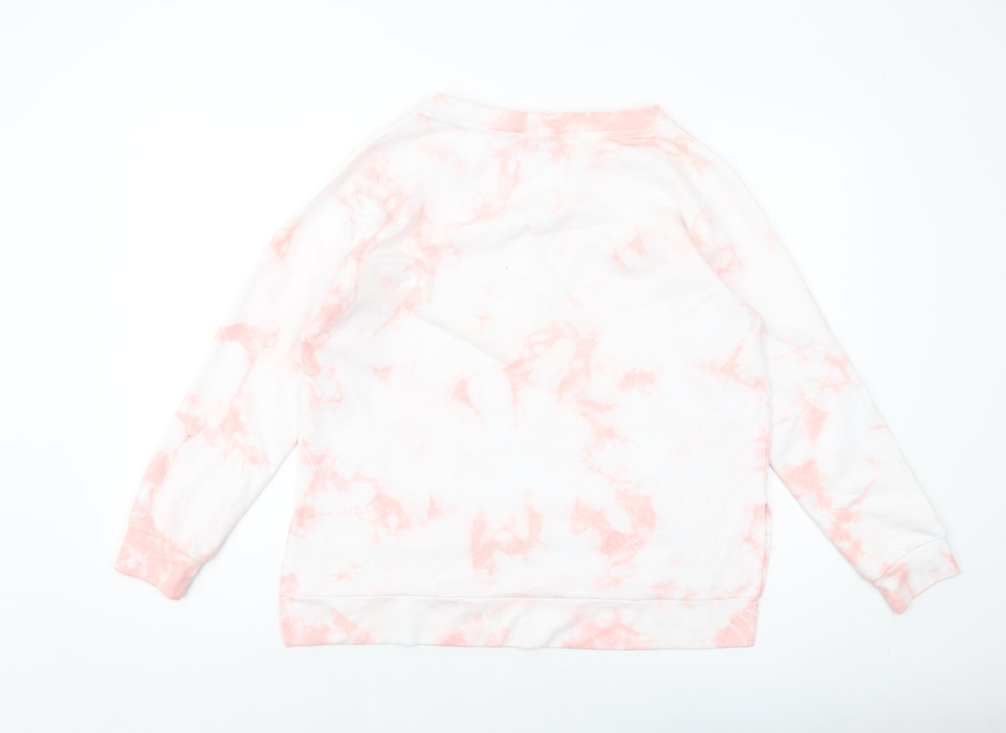 Top Secret Womens Pink Geometric Cotton Pullover Sweatshirt Size 10 Pullover
