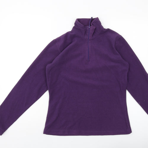 Mountain Essential Womens Purple Polyester Pullover Sweatshirt Size 10 Zip