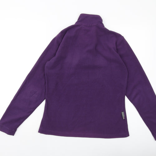 Mountain Essential Womens Purple Polyester Pullover Sweatshirt Size 10 Zip