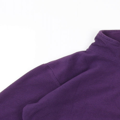 Mountain Essential Womens Purple Polyester Pullover Sweatshirt Size 10 Zip