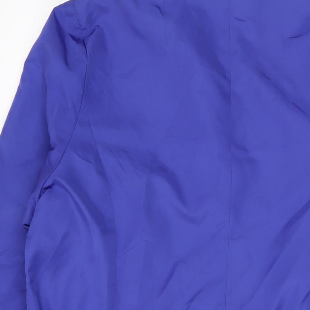 Damart Womens Blue Overcoat Coat Size 16 Button