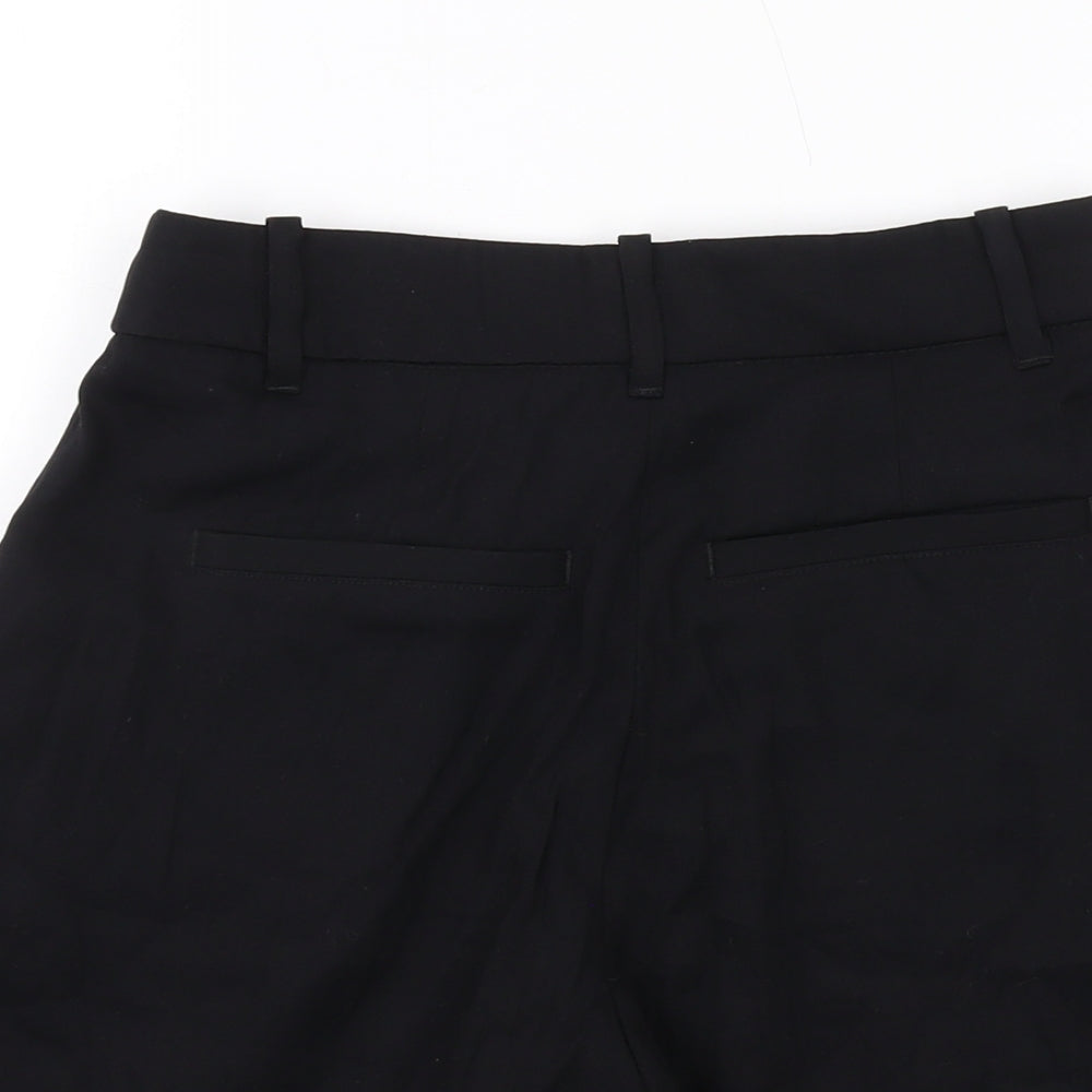 H&M Womens Black Vinyl Paperbag Shorts Size 10 L9 in Regular Hook & Eye