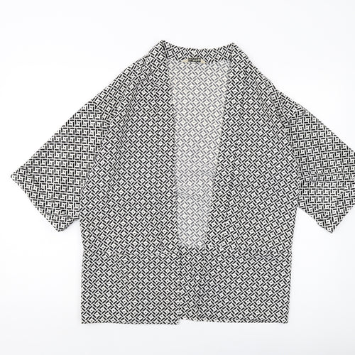 Miss Selfridge Womens Beige Geometric Jacket Size 8