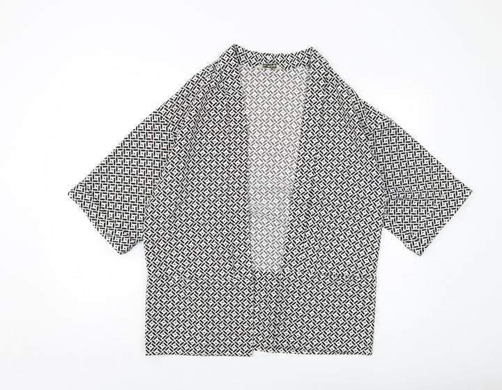 Miss Selfridge Womens Beige Geometric Jacket Size 8