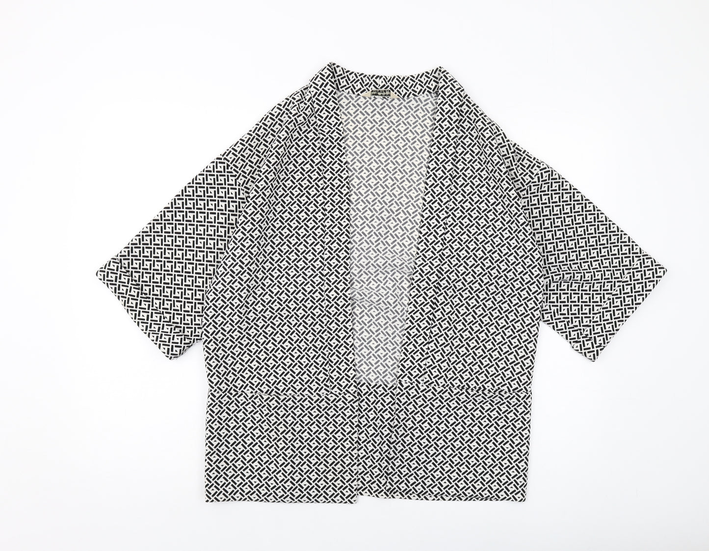 Miss Selfridge Womens Beige Geometric Jacket Size 8