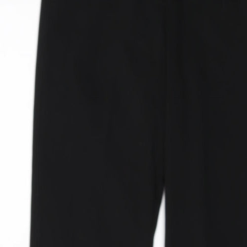 Silenzi Womens Black Polyester Trousers Size 4 L29 in Regular Button