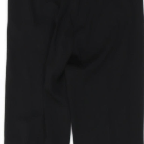 Silenzi Womens Black Polyester Trousers Size 4 L29 in Regular Button