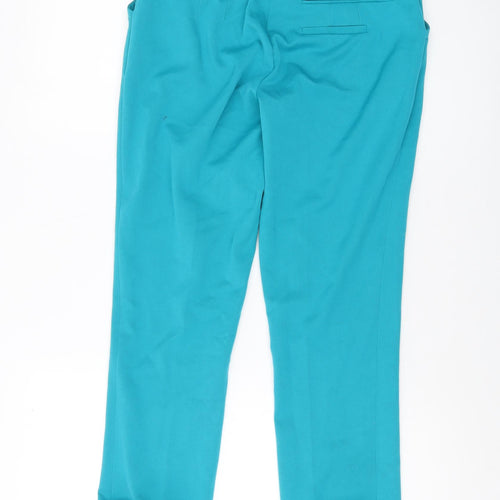 ASOS Womens Blue Polyester Trousers Size 8 L25 in Regular Zip