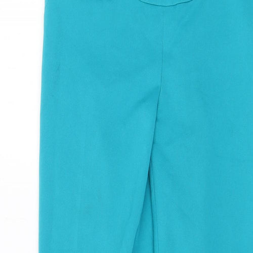 ASOS Womens Blue Polyester Trousers Size 8 L25 in Regular Zip