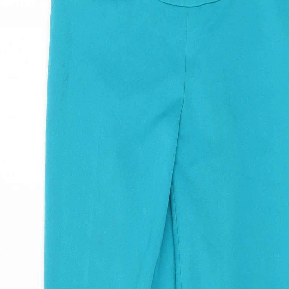 ASOS Womens Blue Polyester Trousers Size 8 L25 in Regular Zip