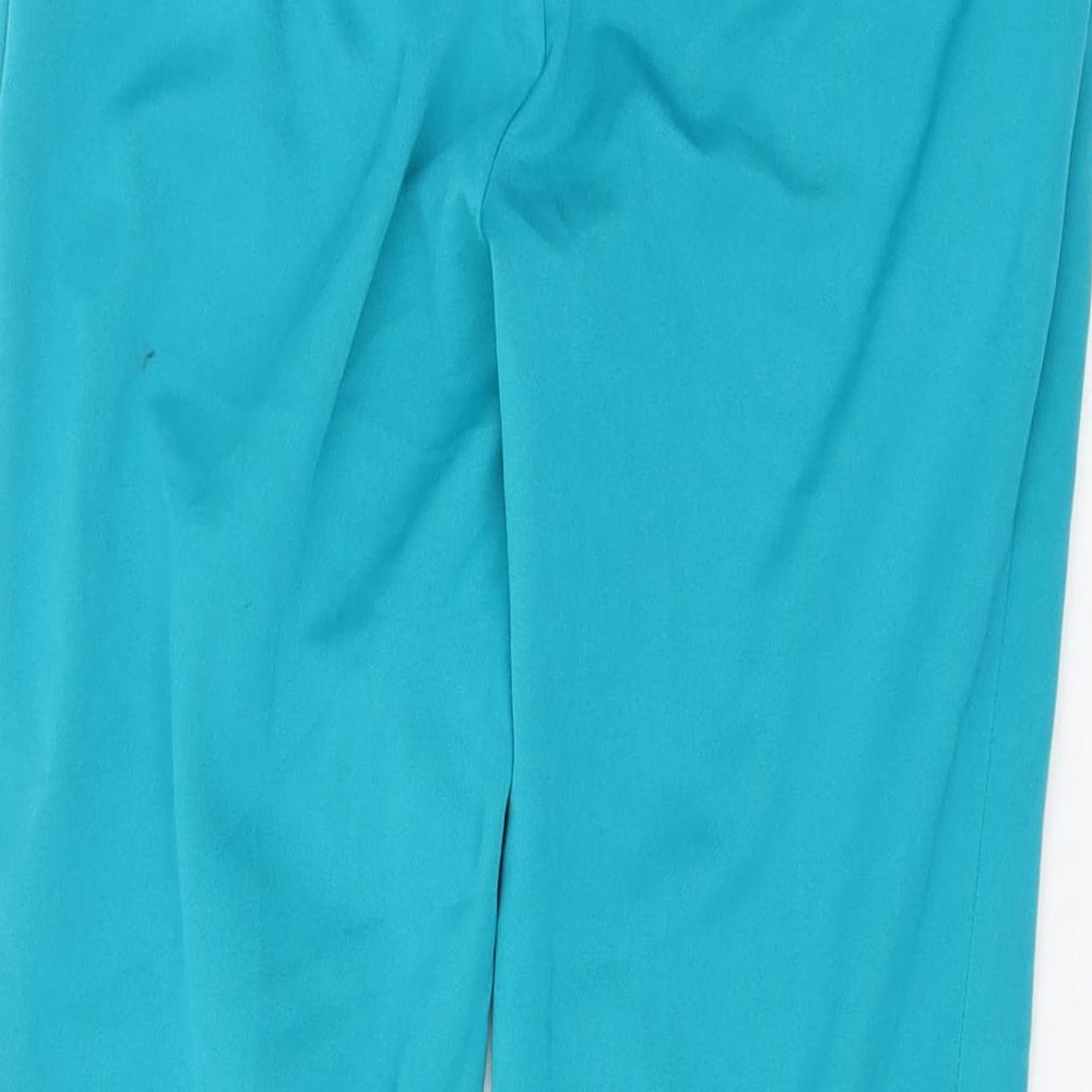 ASOS Womens Blue Polyester Trousers Size 8 L25 in Regular Zip