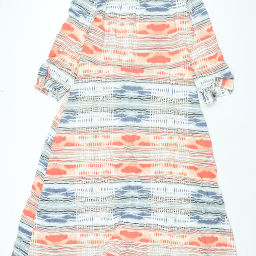 Sandwich Womens Multicoloured Geometric Viscose Shirt Dress Size 14 Collared Button