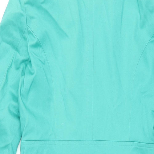 Debenhams Womens Blue Overcoat Coat Size 8 Button