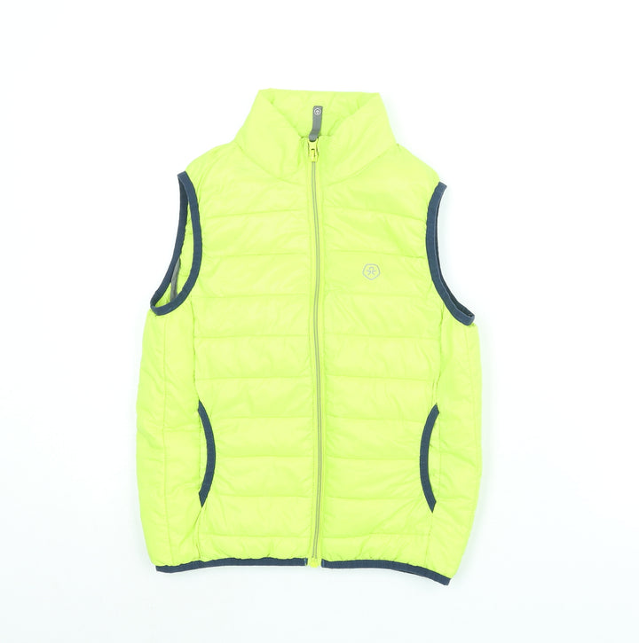 Color Kids Boys Yellow Gilet Jacket Size 8 Years Zip - Neon