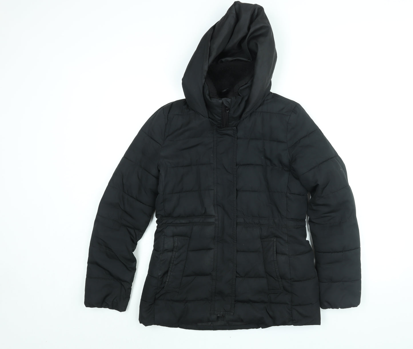 Gap Womens Black Quilted Coat Size XS Zip