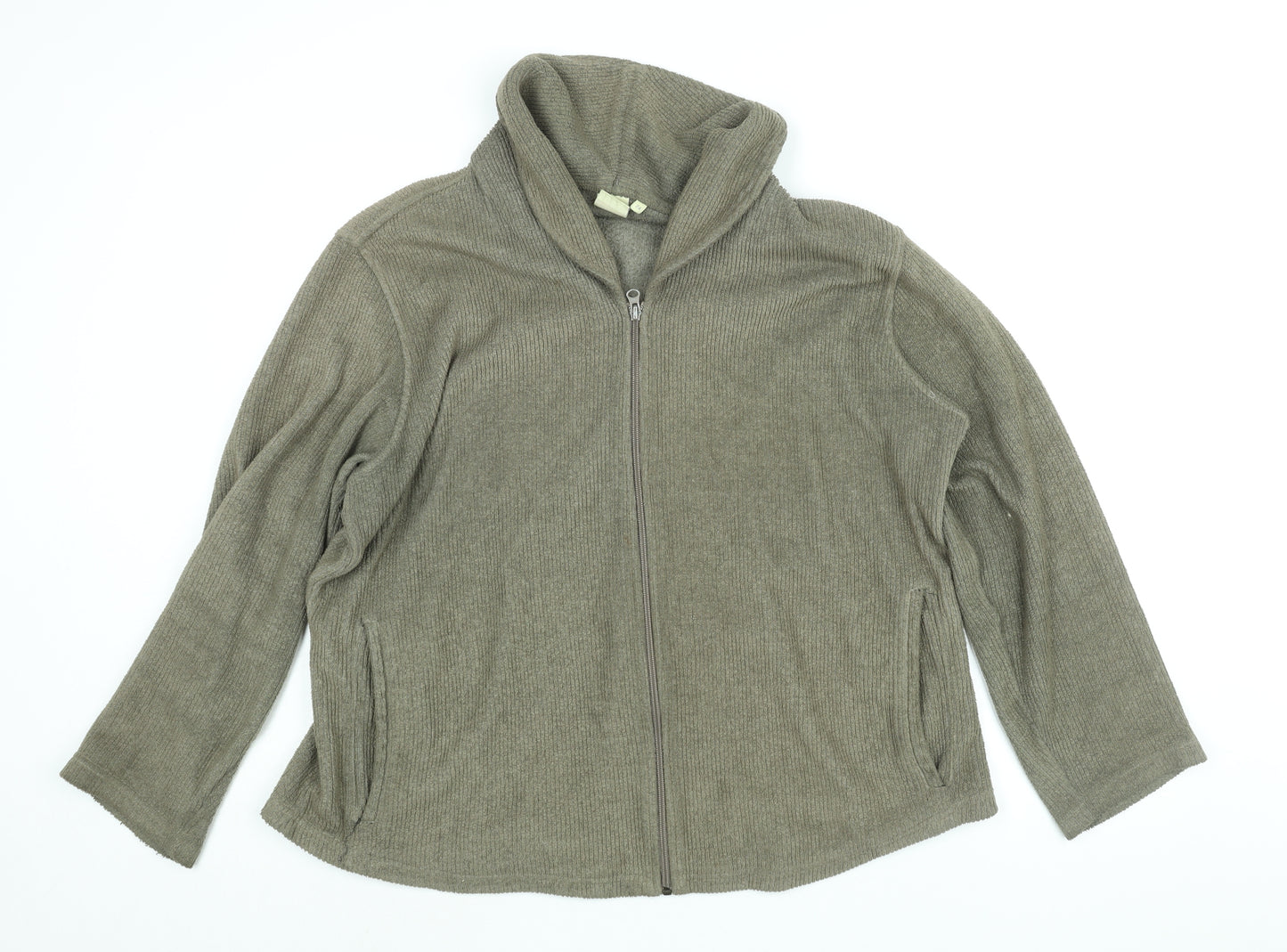 Cotton Traders Womens Brown Jacket Size 24 Zip