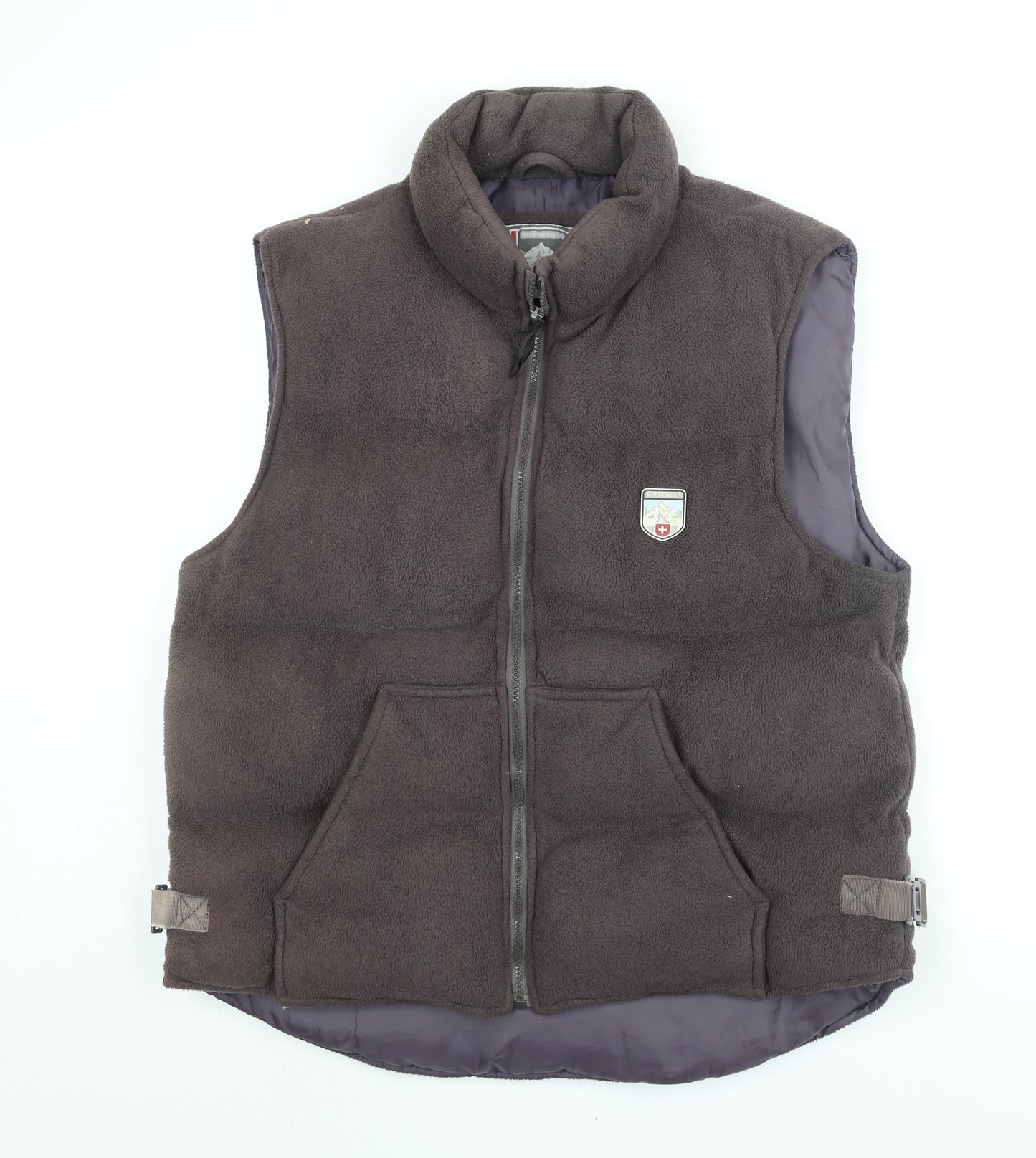 Eisenegger Mens Brown Gilet Coat Size L Zip - Estimated Size Logo
