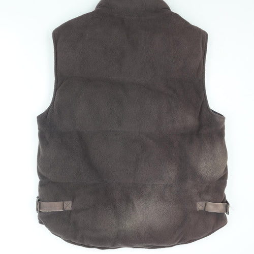 Eisenegger Mens Brown Gilet Coat Size L Zip - Estimated Size Logo