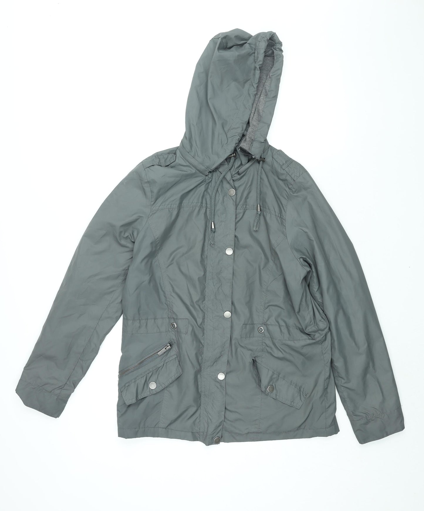 YMI Womens Green Jacket Size XL Zip - Hooded